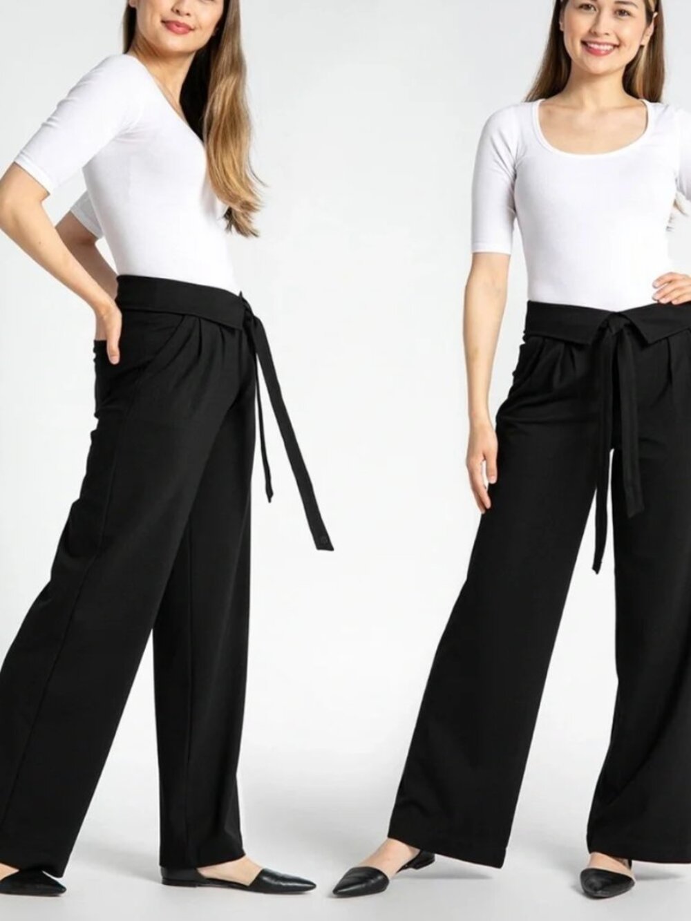 New Betabrand Black Hollywood Wide Leg Dress Pant Yoga Pants Small Short Petite